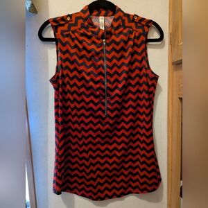 PerSeption Concept Red and Black Chevron Top